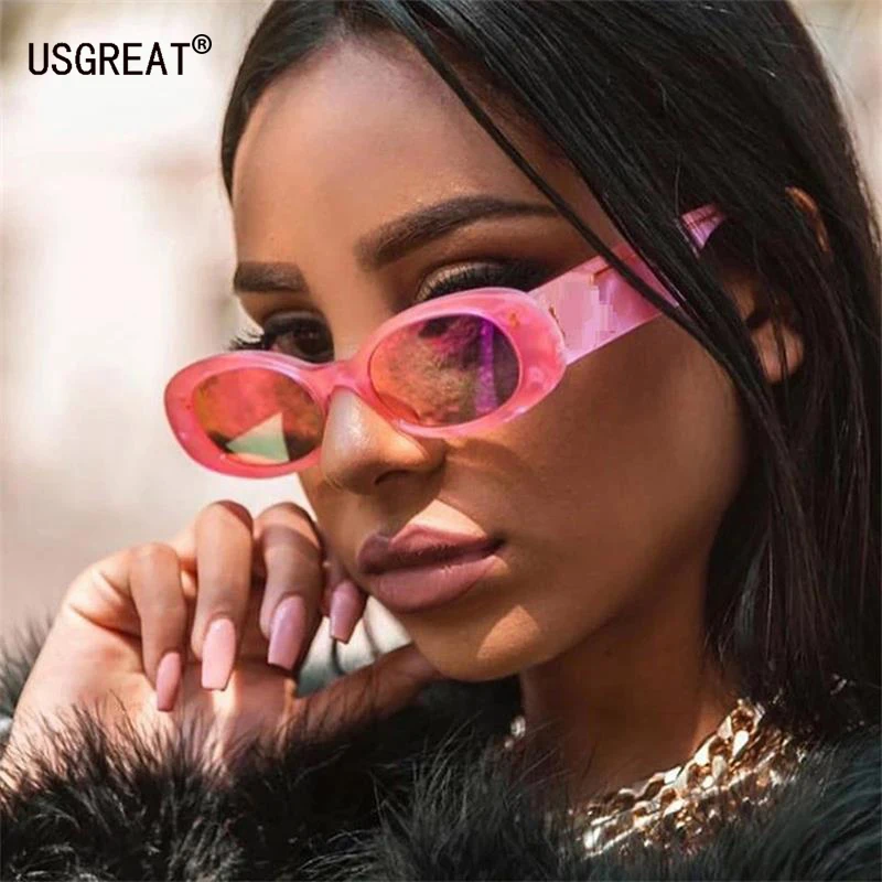 

2022 Goggle Sunglasses Women Small Oval Sun Glasses Ladies Fashion Hot Vintage Retro Eyeglasses Female White Black Eyewear UV400