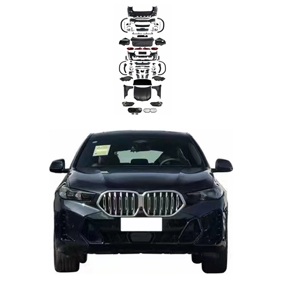 X6 E71 наушники на колесах G06 LCI MT стильная ступня 2009-2014 бампер искусственная челка