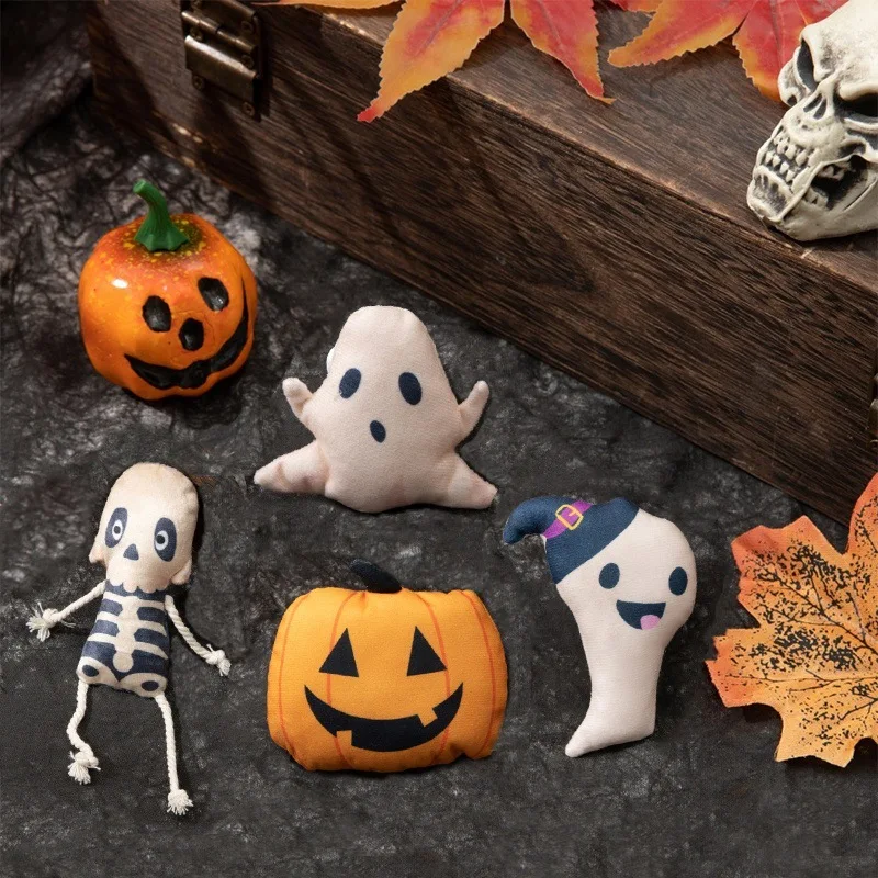 Хэллоуин призрак в форме черепа С Кошачьей Мятой для саморасслабляющей игрушки