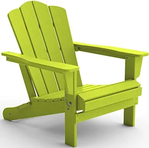 

Folding Adirondack Chair, Relaxing Stackable|Arm Rest|Ergonomic HDPE All-Weather Adirondack Chair, Navy