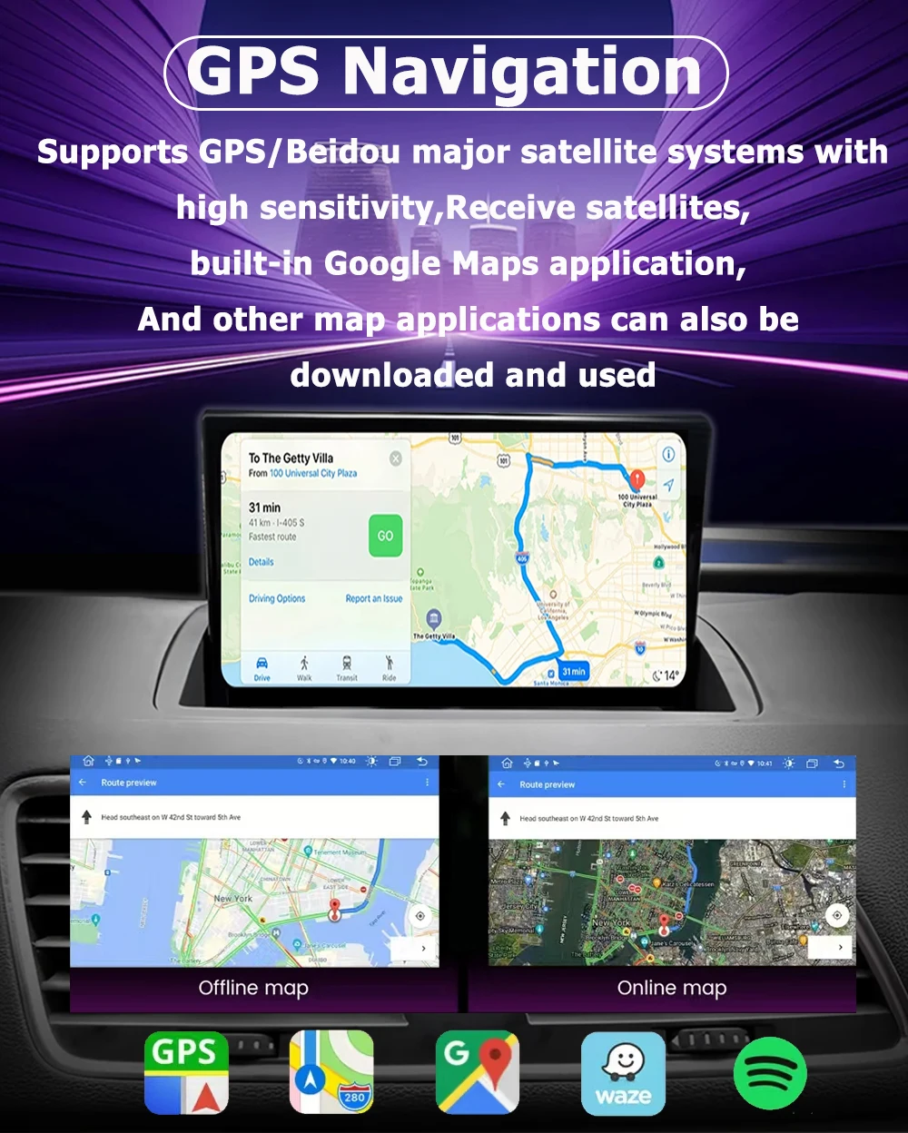 Android 14 для Audi A6 C7 A7 2012-2018 сенсорный экран Carplay автомобильный мультимедийный плеер WIFI музыка стерео GPS Navi авто радио DSP (art.: 3920c5a2d331c) - 3920c5a2d331c