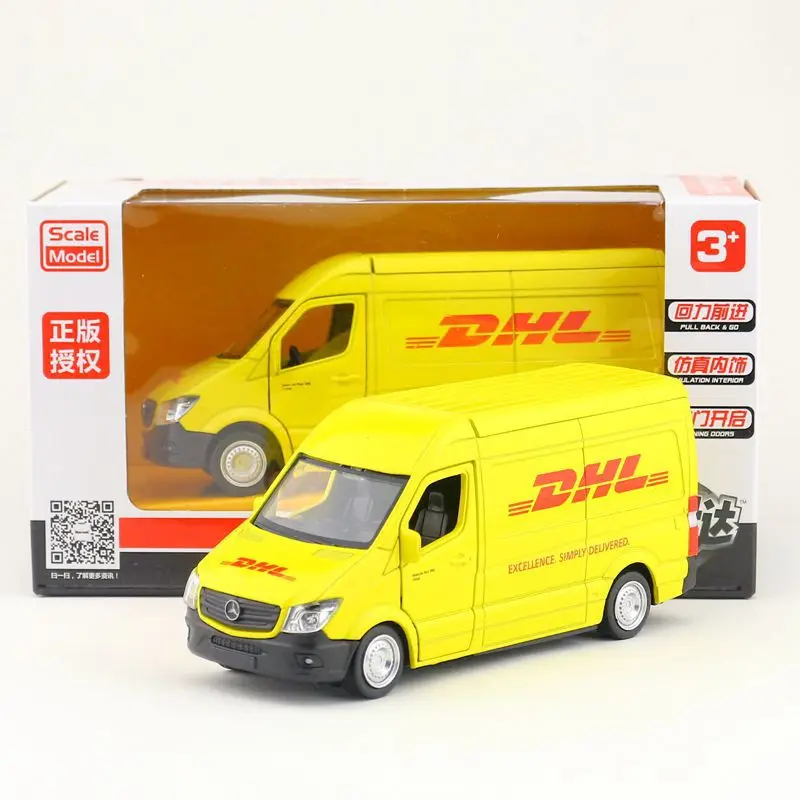 

1:36 DHL Benz-Sprinter фургон литые коллекционные модели автомобилей статический сплав автомобиль подарок на день рождения транспорт игрушки для де...