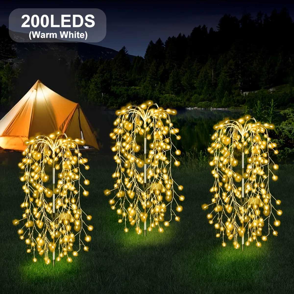 

200 LED Солнечные гирлянды для улицы