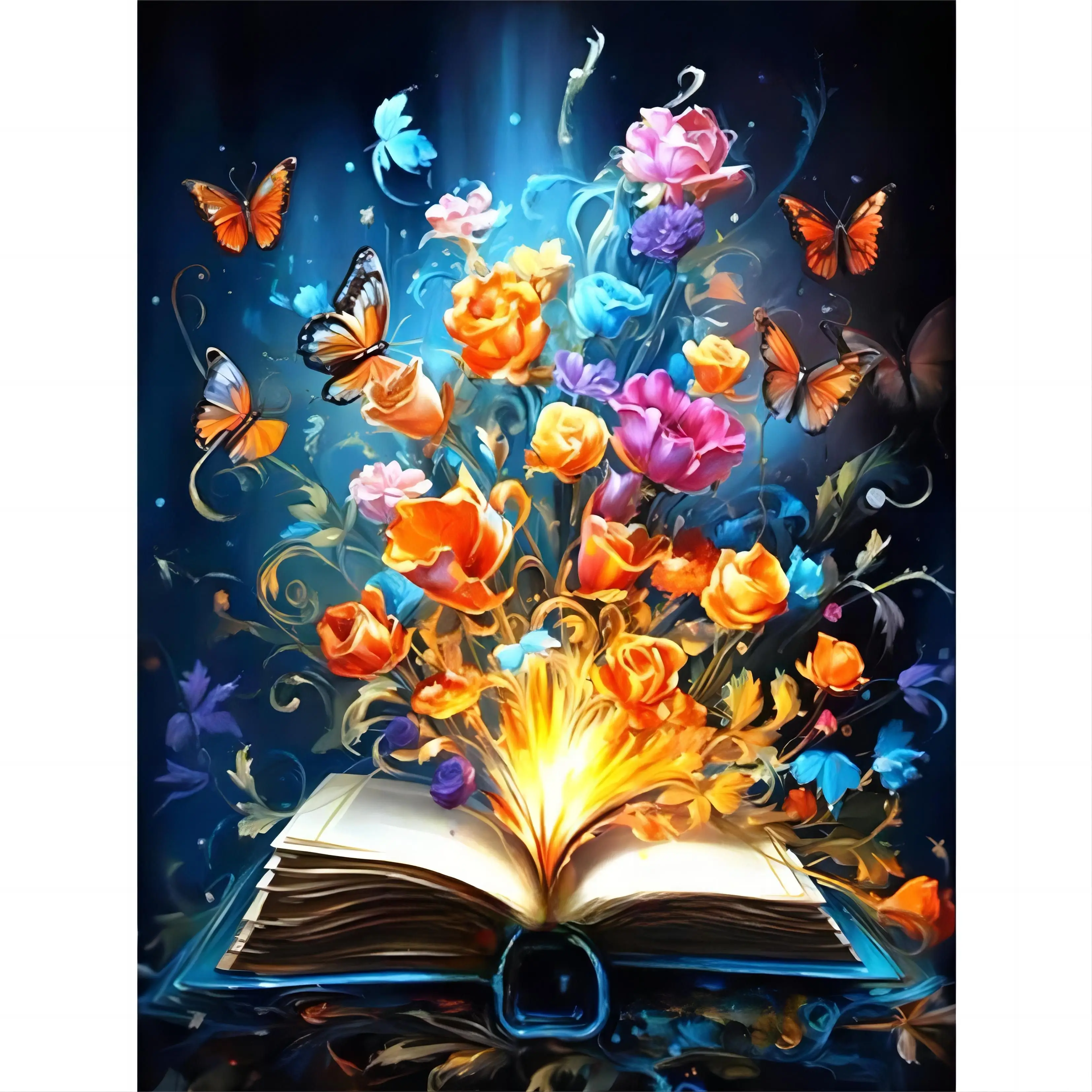 Алмазная живопись 5d луна пейзаж полная новая вышивка роза цветок рукоделие