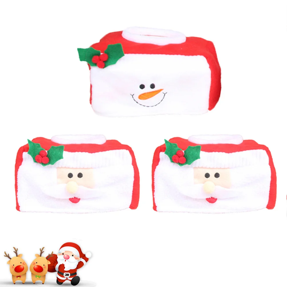 

Christmas Tissue Box Cover Holder Paperholiday Table Decorations Case Christma Decoration Tabletoprectangular Container Napkin