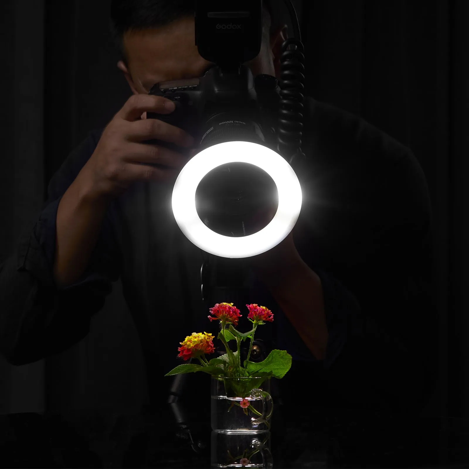 Фото Godox MF-R76 RING76 5000K Макро светодиодный кольцевой светильник Speedlite для Sony Canon Nikon Camera 5D 6D 7D 60D 70D 80D D850 A7MIV №3