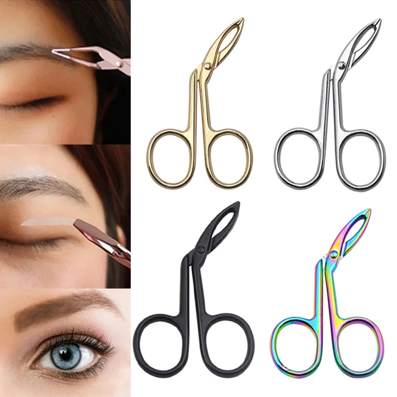 

1Pcs Scissor Type Eyebrow Tweezer Hair Removal Beauty Fine Hairs Puller Eye Brow Nose Makeup Tools Accessories Multifunction