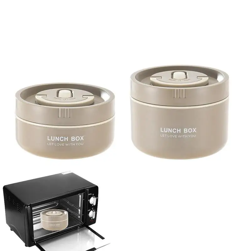 

Round Insulated Lunch Box Portable Round Student Thermal Boxes Food Grade Large Capacity Office Worker Student Bento Box