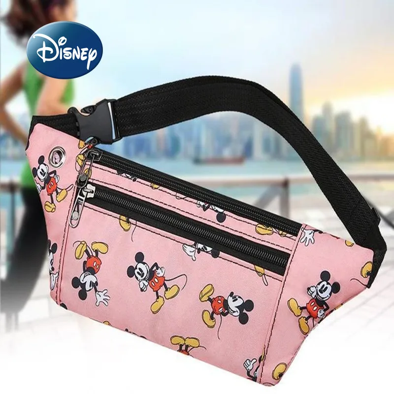 

Disney Mickey Waist Bag Luxury Brand New Women's Waist Bag Cartoon Cute Fashion Trend Nylon Waterproof Children Chest Bag