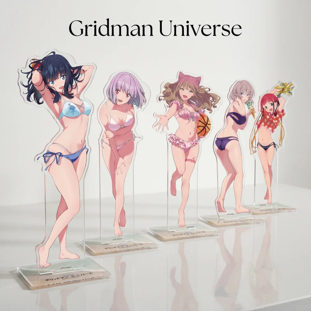 Фото Аниме-фигурка Gridman Universe: Сексуальный купальник, Юме Минами, Рикка Такарада, акриловая подставка 15 см, брелок, украшение для стола, коллекционный подарок №1