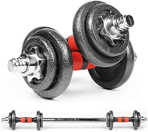 

dumbbell, 20.5-65.5lbs Adjustable Barbell Set, 2 in 1 Weight Dumbbell Set, Multifunction Free Weights Dumbbell Barbell Set, Exer