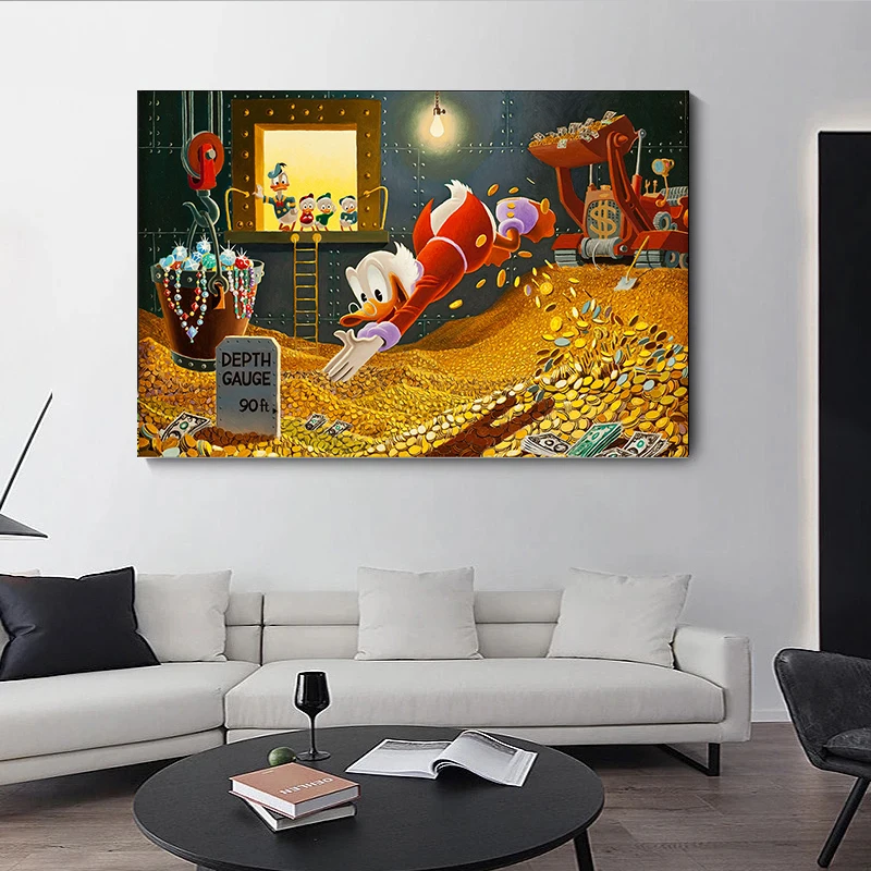 

Алмазная картина "сделай сам", постеры с изображением Диснея, граффити, миллиардеров, денег, Дональда, утки, аниме, настенные картины для комн...