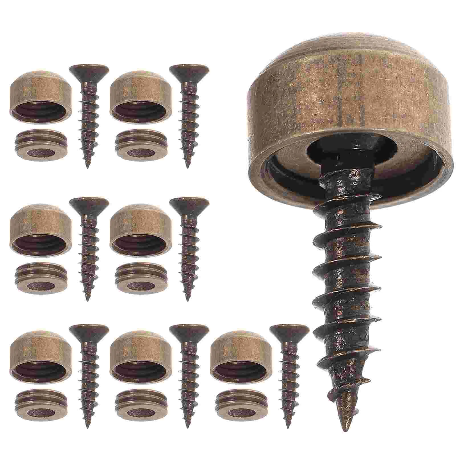 

1 Set Decorative Screw Self-tapping Mirror Fixing Screw Fastener With Cap