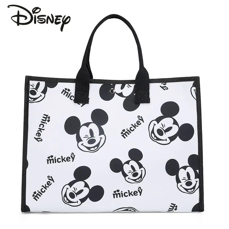 Disney Mickey New Women's Shoulder Bag Fashion High Quality Handbag Cartoon Casual Large Capacity Environmental Shopping Bag
