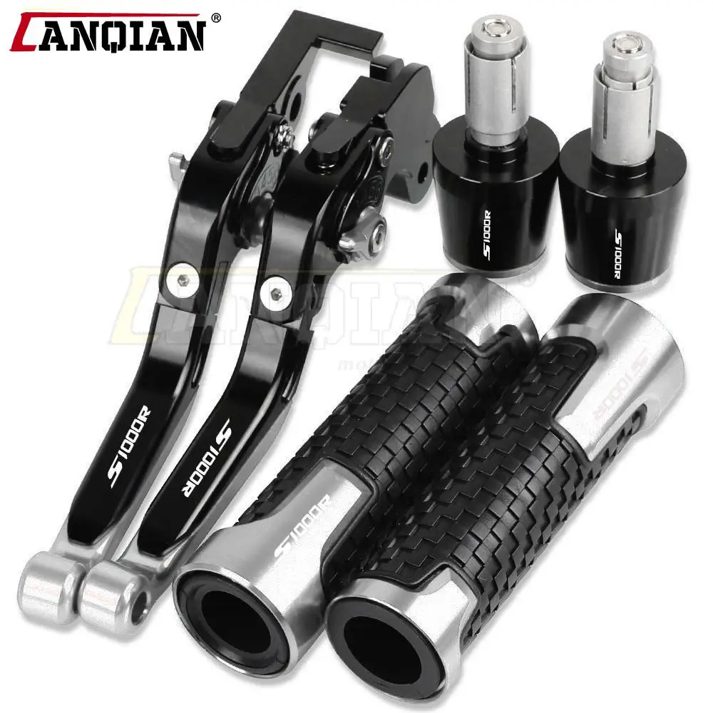 

Motorcycle CNC Aluminum Adjustable Brake Clutch Levers Handlebar Hand Grips Ends For BMW S 1000 R S1000 R S1000R wandw/oCC 2014