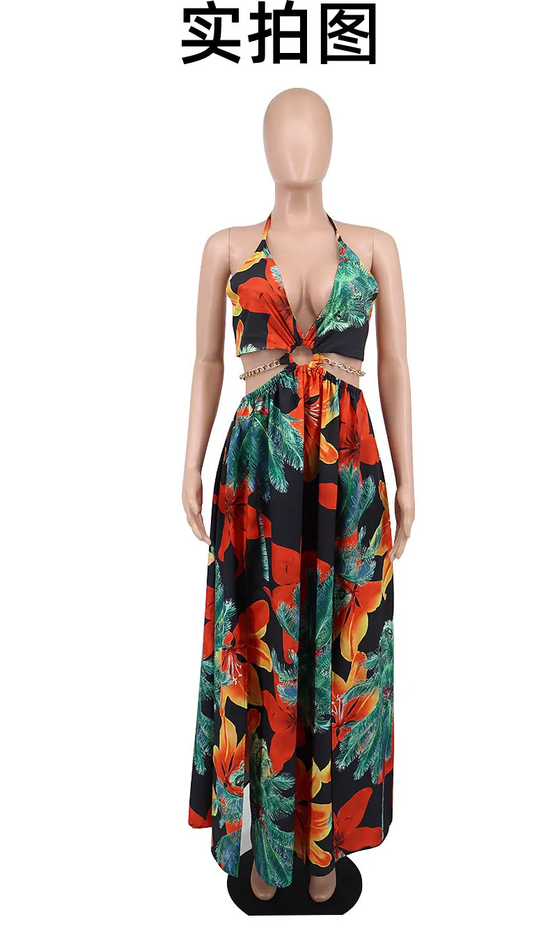 Felyn 2022 высокое качество новый дизайн платье с принтом летнее пляжное макси-платье