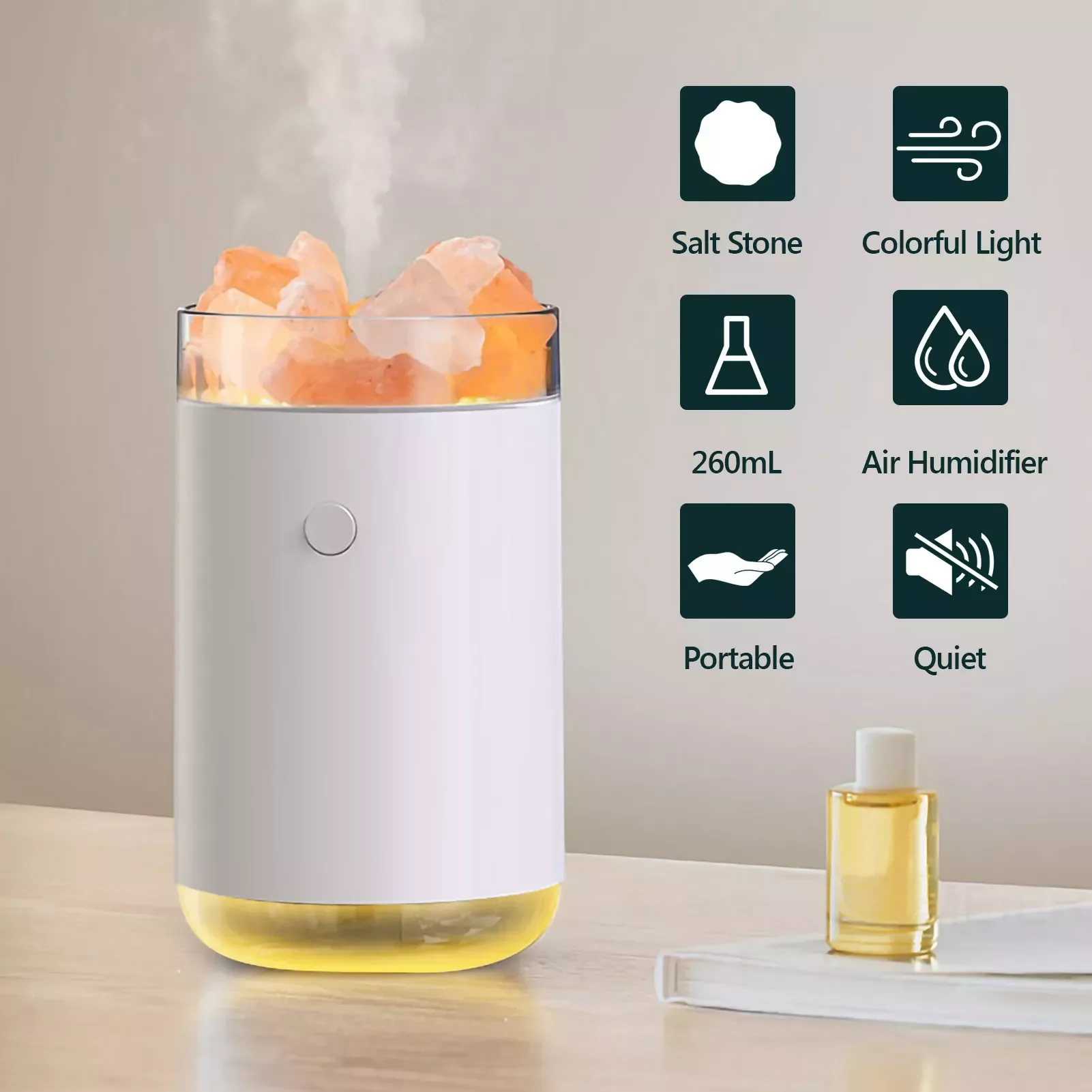 New in Crystal Aromatherapy Humidifier USB Aroma Essential Oil Diffuser Air Humidificador with Atmosphere Lamp Home home applian