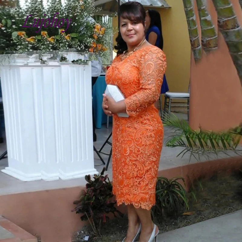 

Оранжевые сексуальные кружевные платья для матери невесты, женское свадебное платье с длинным рукавом, длинное платье, вечерние платья