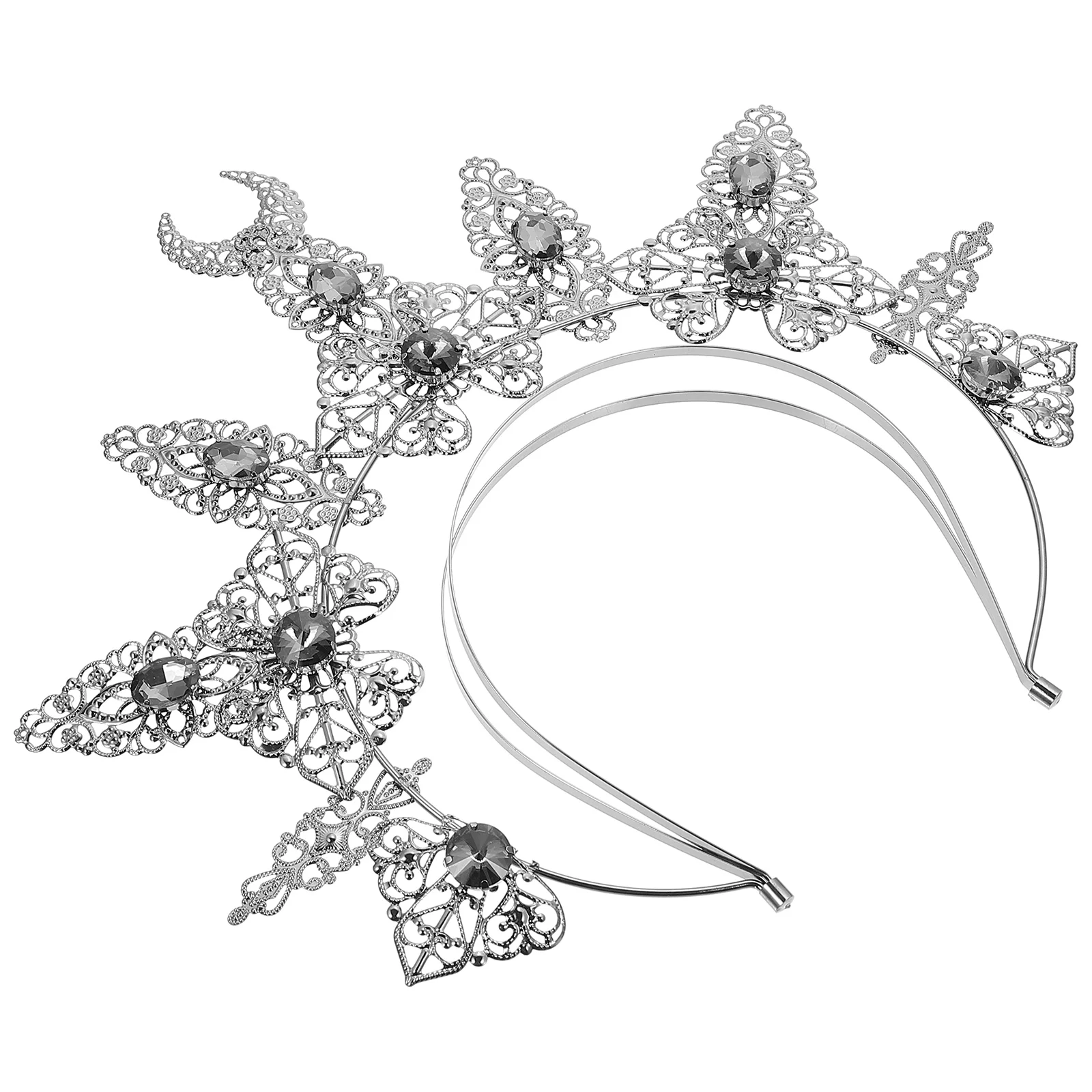 

Our Lady's Headband Party Headdress Prom Tiara Multi-purpose Hair Hoop Accessories Photo Prop Costume Headpiece Metal