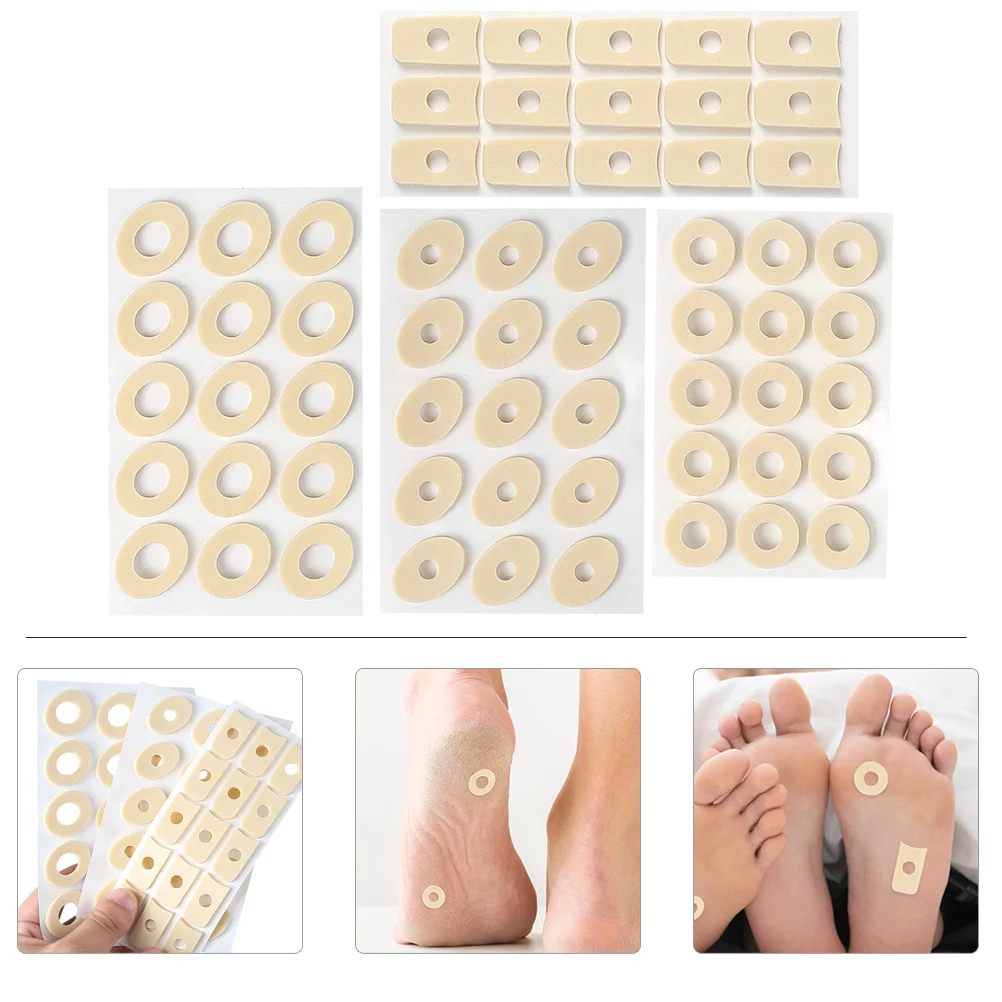 

4 Sheets Bulk Latex Corn Stickers Foot Protectors Feet Callus Cushions Pads Sponge Toe