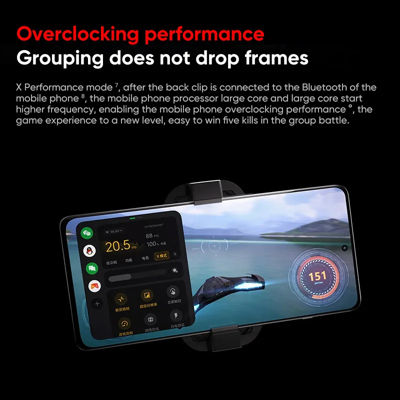 OnePlus 27W Freezing Point Cooling Back Clip High Power Low Noise Double Refrigeration Mobile Phone Game Cooler For OnePlus 11