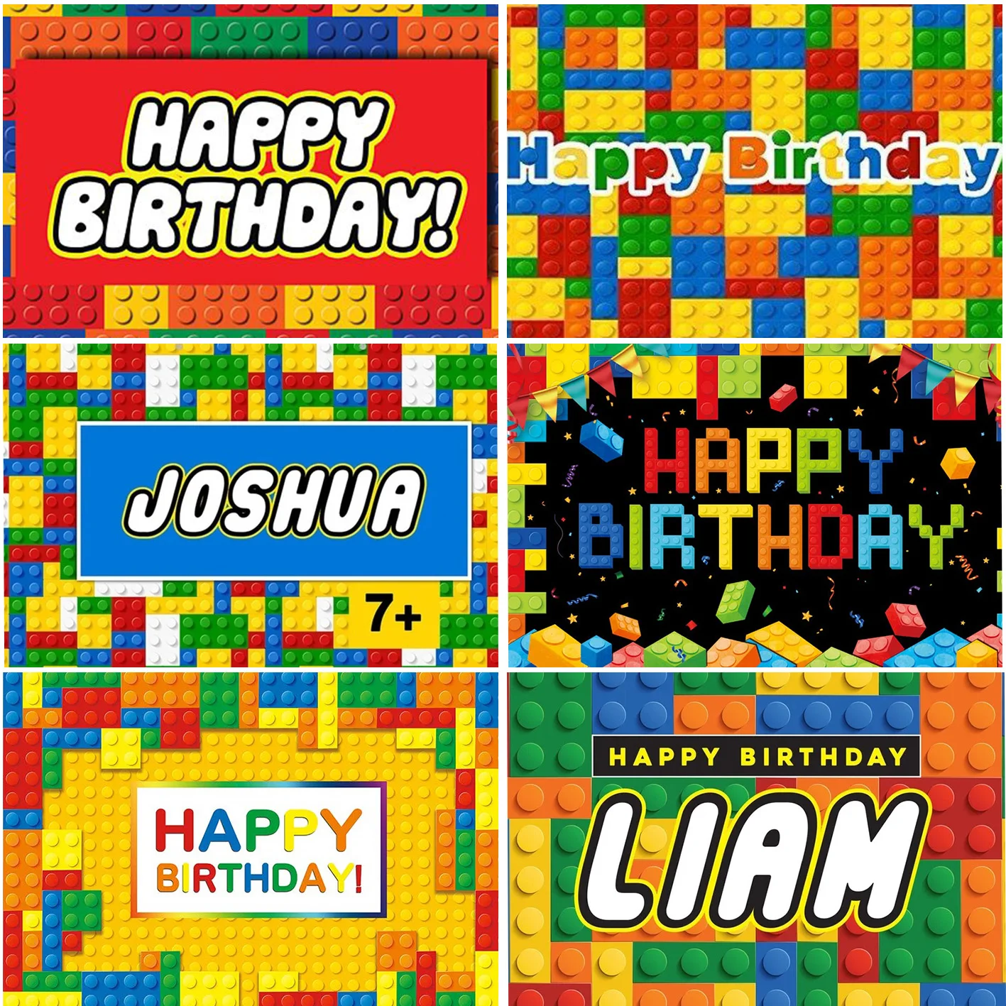 

Colorful Building Blocks Backdrop Newborn Baby Shower Boy Birthday Party Decor Photography Background Photo Studio Shoots