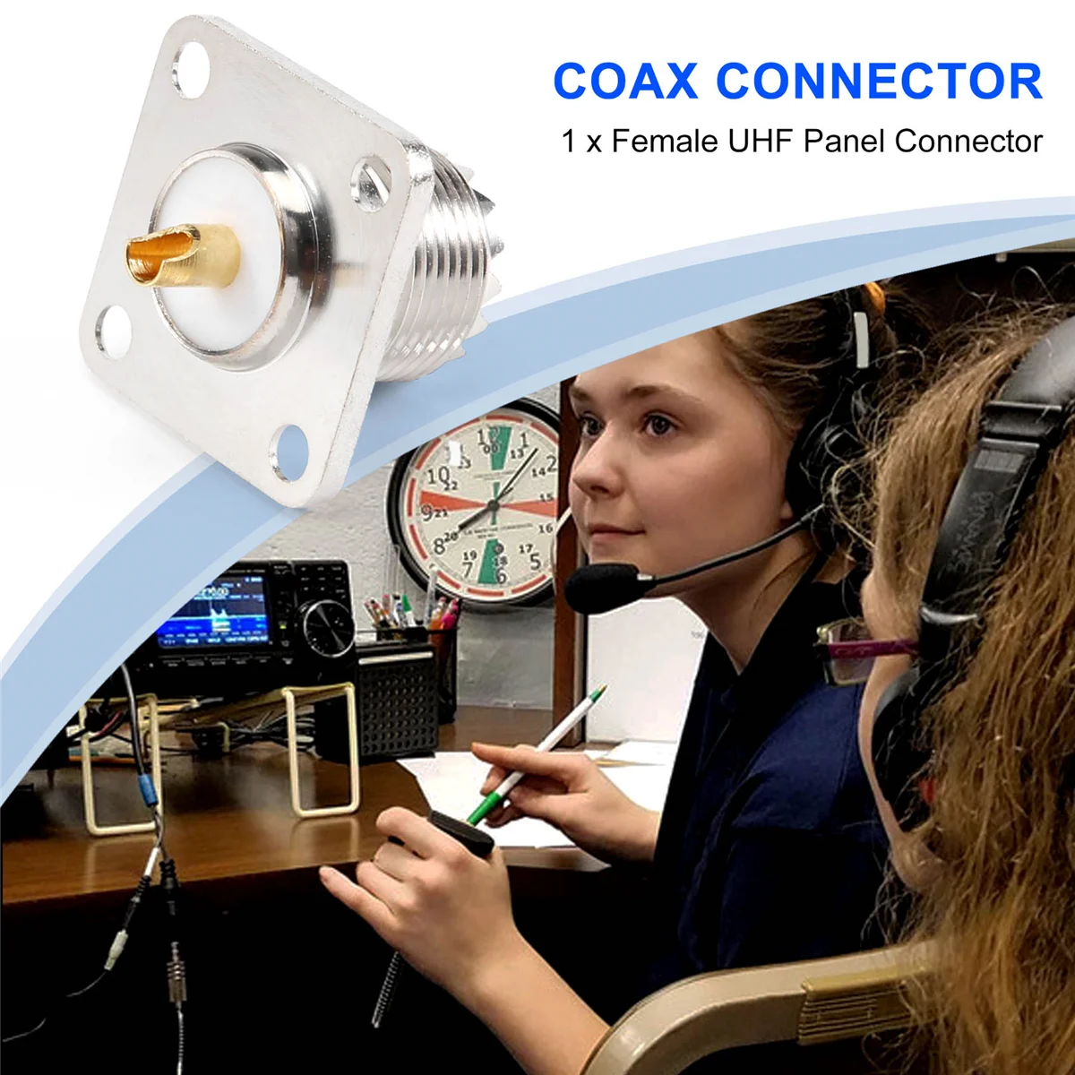 UHF SO-239 гнездовой разъем квадратная форма припой чашка коаксиальный для