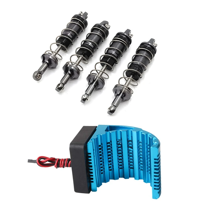 

Радиатор двигателя CNC 4010 40x40 мм вентилятор для Hobbywing & MN86 MN86S MN86K MN86KS масляный полностью металлический амортизатор