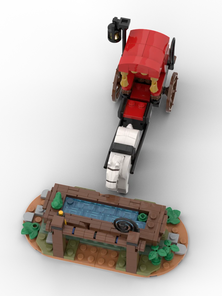 Новинка 229 шт. электронная модель средневекового замка поилка для лошадей каркас