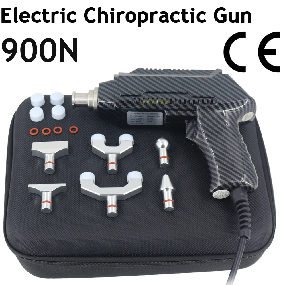 

Chiropractic Adjusting Tool Spine Correction Gun 6 Heads Adjustable Intensity Therapy Spinal 900N New Health Care Body Massager