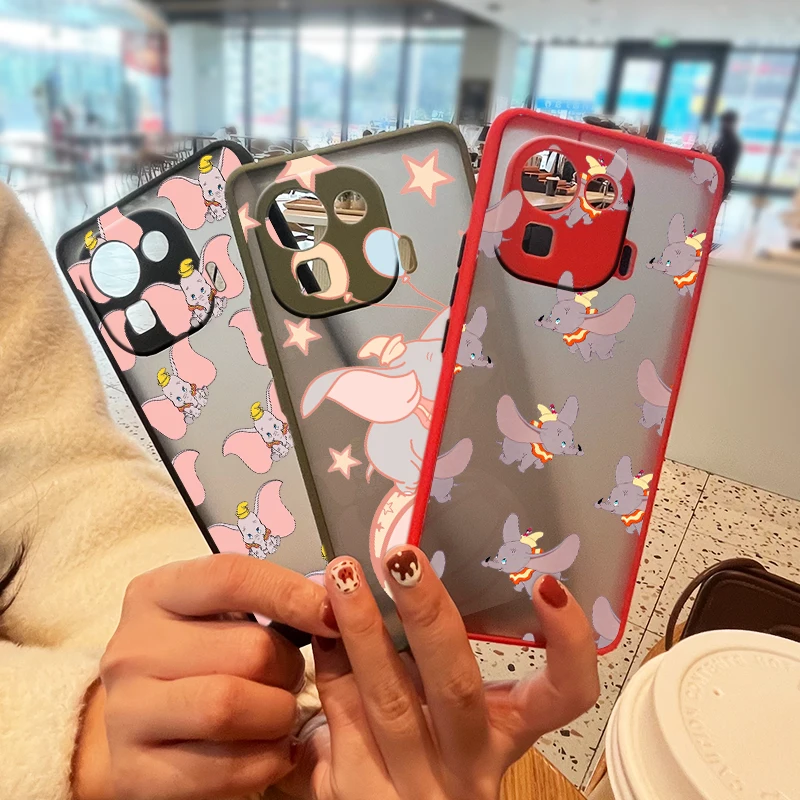 

Disney Dumbo Cute Art For Xiaomi Mi 11 11T 10 10S 10T Ultra Lite Pro 9 8 Poco X3 F3 GT NFC Frosted Translucent Phone Case