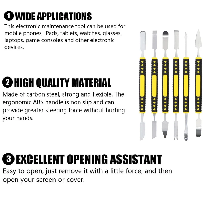 6 Шт. Мини-многофункциональный Металлический Набор Лопаток Для Телефона