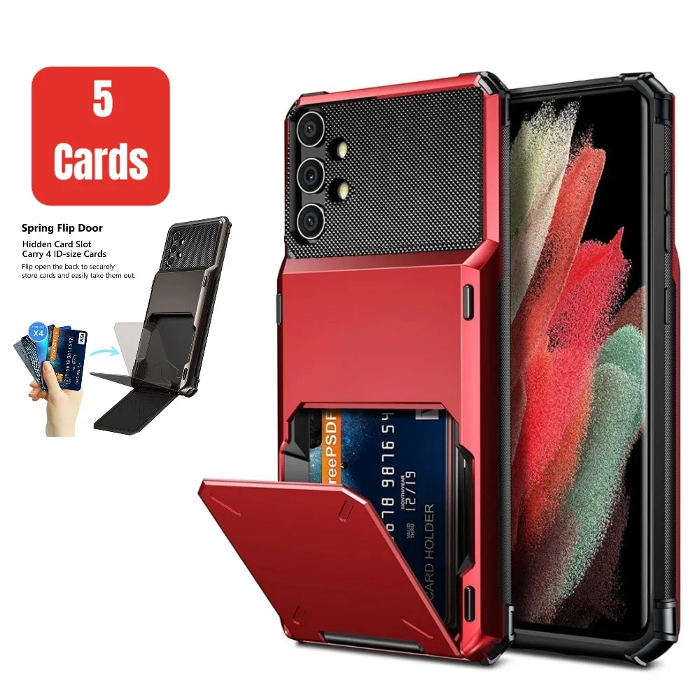 

Wallet ID Slots Credit Card Cover Case For Samsung Galaxy A32 5G Case Cover Samsung A32 SM-A326B Card Holder Cover For A 32