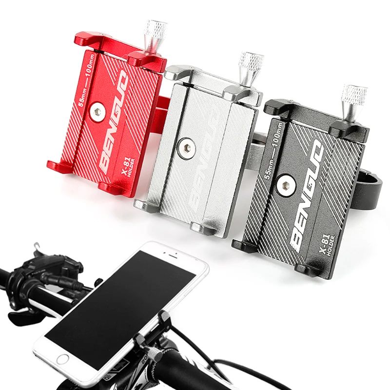 Bike Bicycle Phone Holder Motorcycle MTB Handlebar Metal Mount Cell Mobile Phones Cellphone Bracket Base GPS Bicycle Accessories
