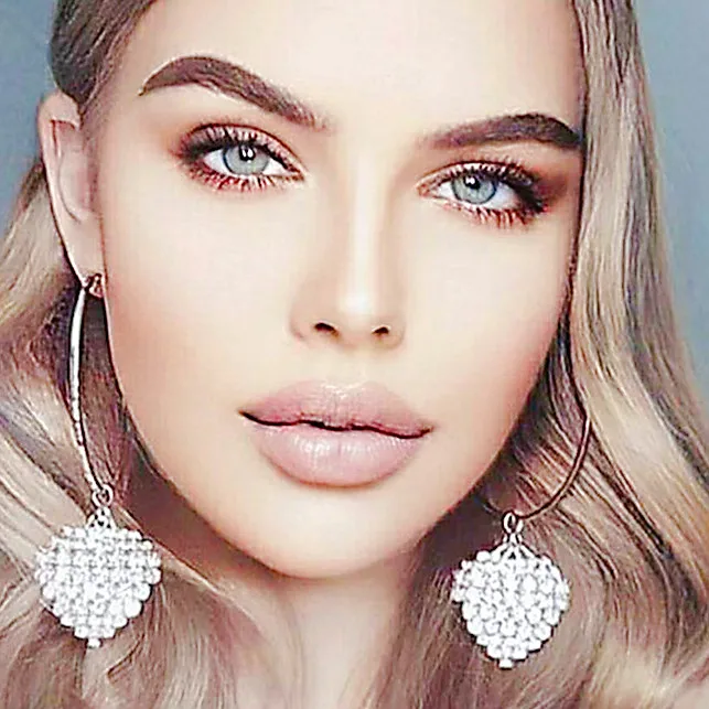 

Классические блестящие серьги Стразы с подвеской в виде сердца из сплава, серьги-кольца для женщин, серьги в виде сердца для ужина, вечеринк...