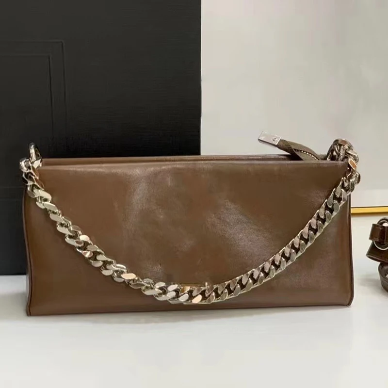 

Casual Fashion New in Chain Single Shoulder Bag Armpit Crossbody Bolsas Genuine Leather Handbag Messenger Bag Women 2022 Trend