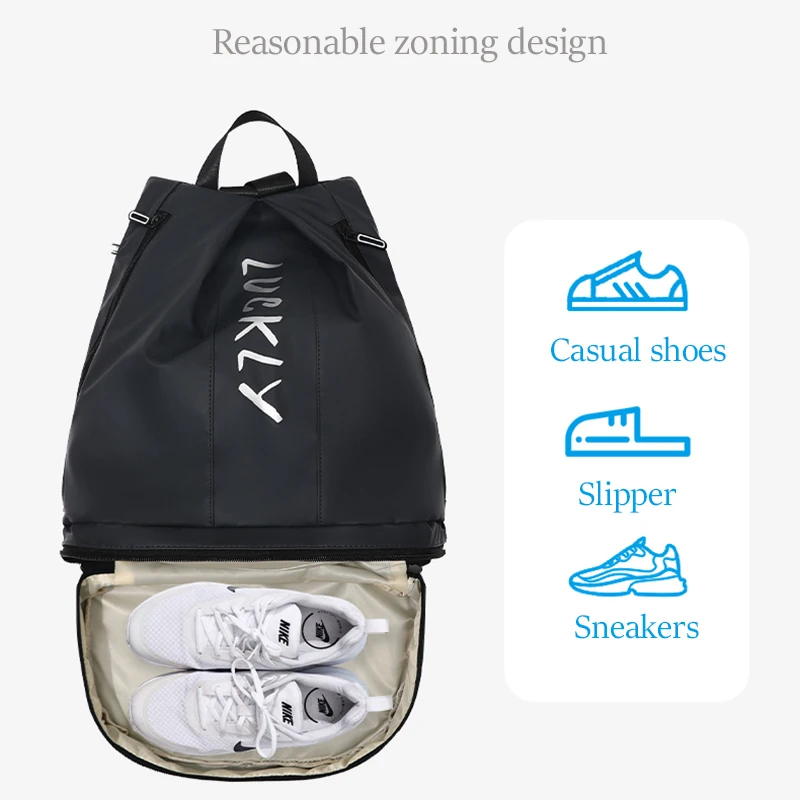 F.DYRAA Outdoor Sports Bag For Women Large Capacity Waterproof Travel Bag With Shoes Compartment Handbag Women Shoulder Backpack