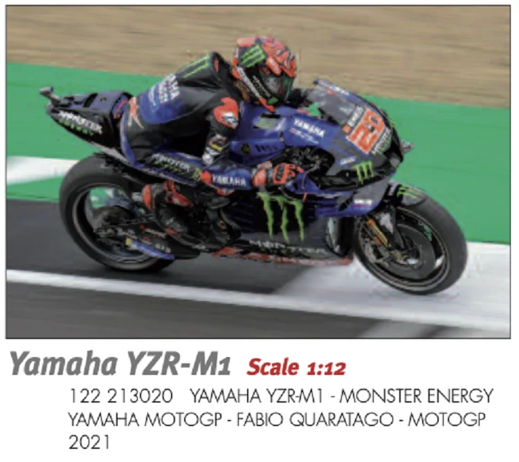 

MINICHAMPS 1:12 YAMAHA YZR-M1 #20 FABIO QUARATAGO MOTOGP 2021 литая модель автомобиля