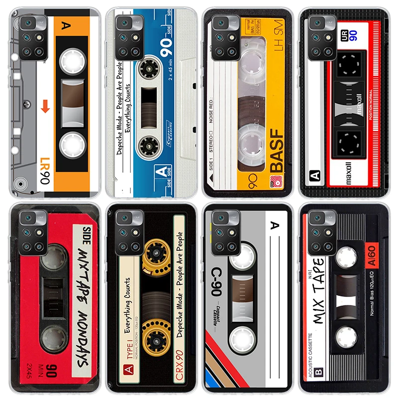 Vintage Magnetic Old Tape Cassette Phone Case for Xiaomi Redmi 12C 12 10A 10C 10X 10 9A 9C 9T 9 8A 8 7A 7 6A 6 Pro K70 K60 K40 K