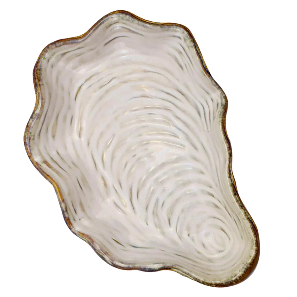 

Plate Ceramic Serving Salad Platesshell Dessert Tray Appetizer Fruit Dish Bowl Dinner Candy Porcelain Platter Sea Holder Dishes