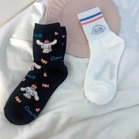 kawaii sanrio socks cinnamoroll cartoon japanese cute simple stockings anime sweat absorbing breathable socks for birthday gift