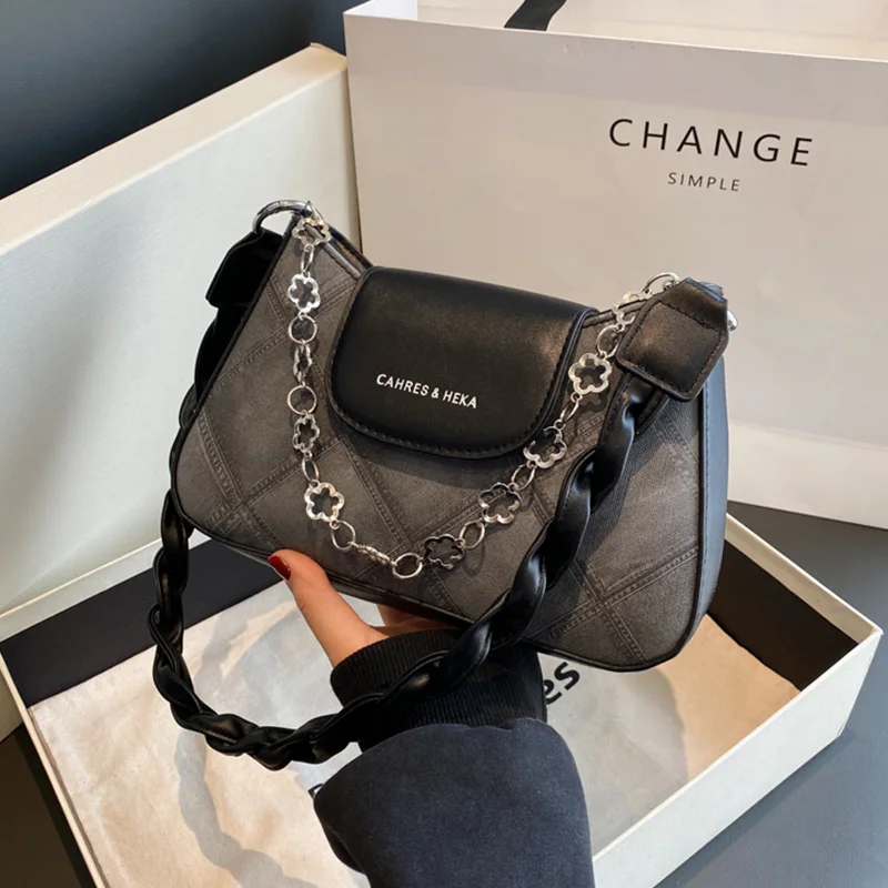 Трендовые дизайнерские сумки для женщин 2023 винтажная сумка через плечо из