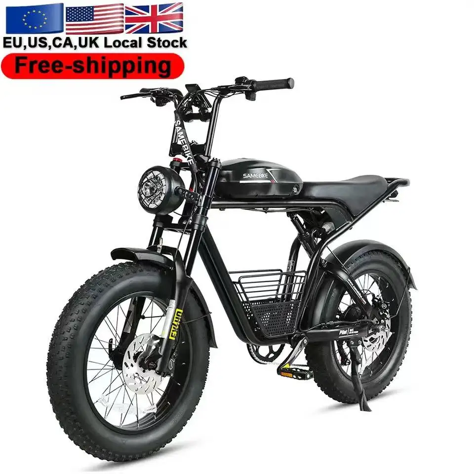 

Electric Motorcycle 1000W Brushless Motor 48V 16ah Lithium Battery Electric Bicycle 20*4.0 Fat Tire Adult Off-road Electric Bike