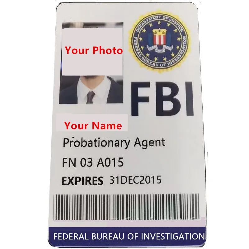 Cosplay X-Files ID Cards Personalized FBI Employee's Card Collection Props For Fun Show images - 6