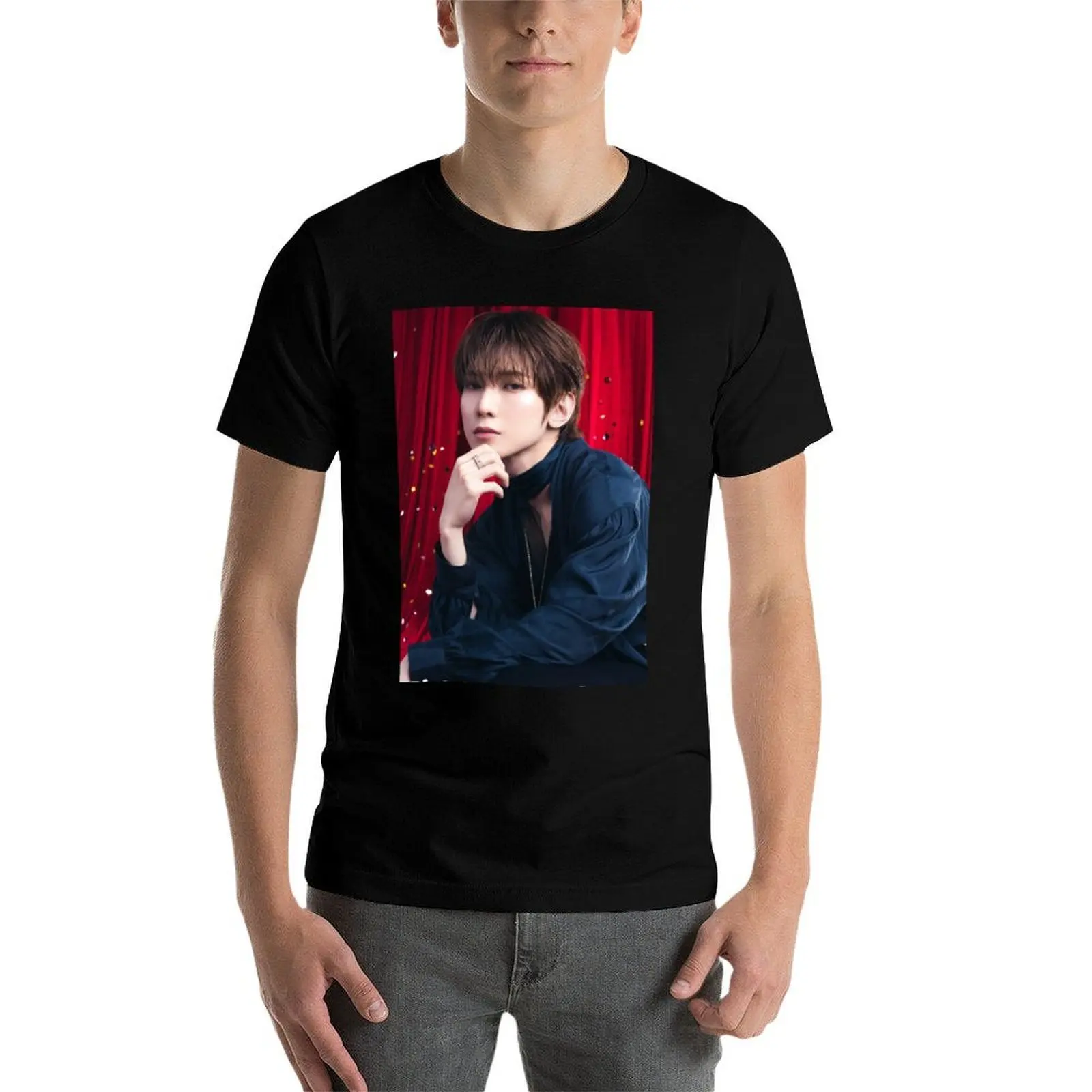 Фото Футболка YEOSANG Birthday ATEEZ KPOP, мужские футболки, хлопковые футболки для мужчин, белая футболка в стиле аниме, футболка №3