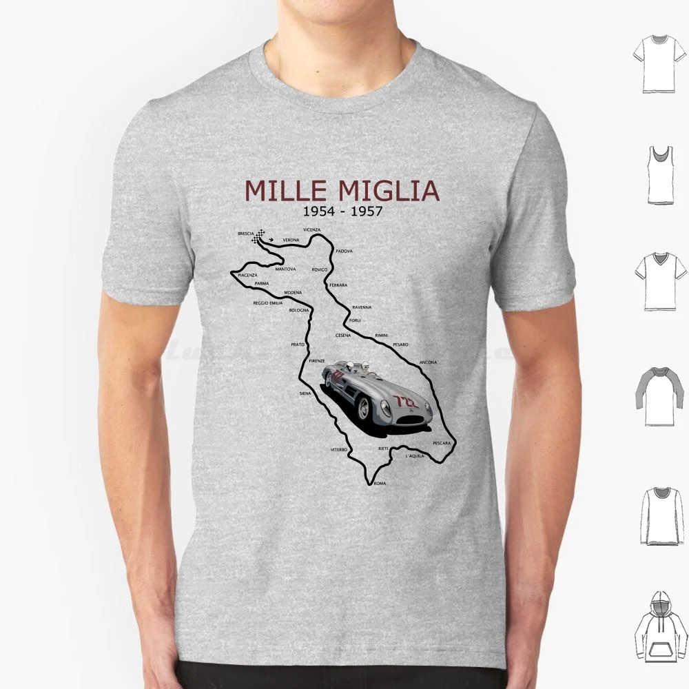 

The 1954 To 1957 Mille Miglia T Shirt Cotton Men Women Diy Print 722 Mille Miglia Mille Miglia 1955 Car Racing Circuit Motor