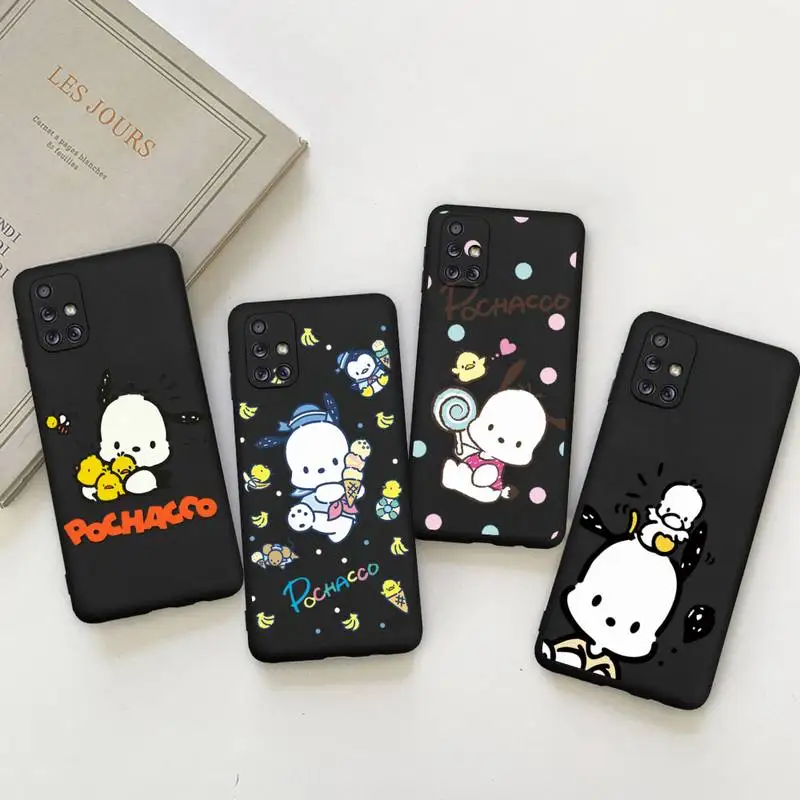 

Cartoon Dog Pochacco Phone Case For Samsung Galaxy A73 A53 A13 A03S A52 A72 A12 A81 A30 A32 A50 A80 A71 A51 A31 5G