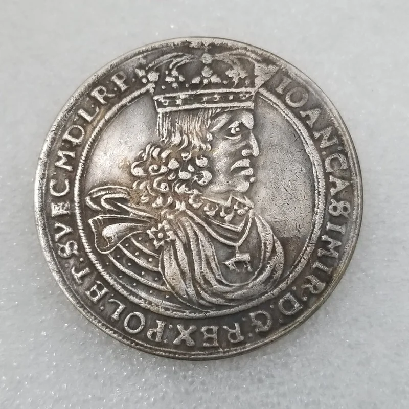 

Польша 1661 Посеребренная латунная памятная Коллекционная монета подарок удачная монета