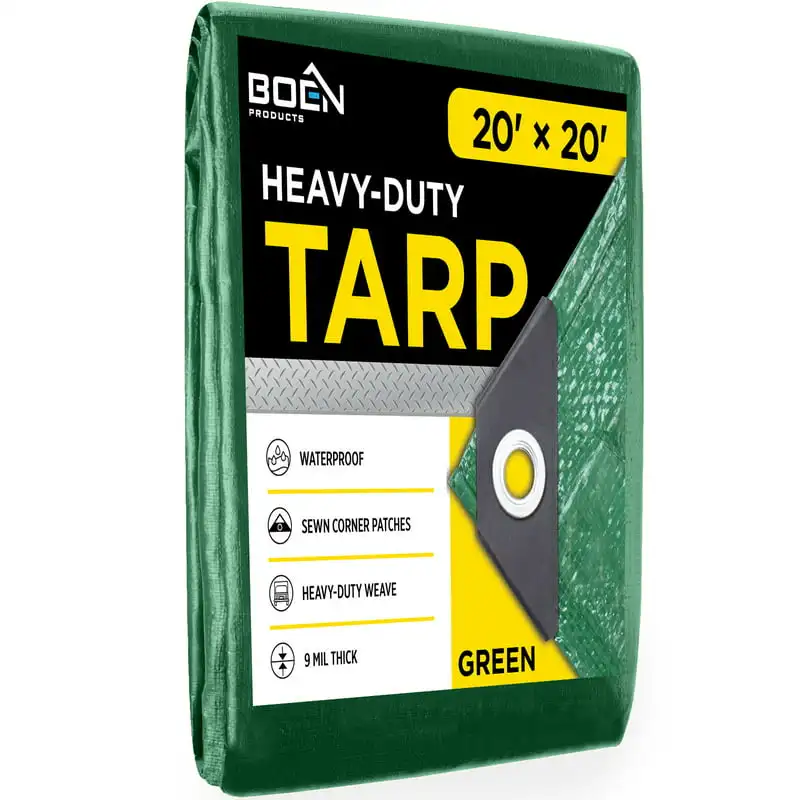 

20 x 20 Green Tarp 12x12 weave