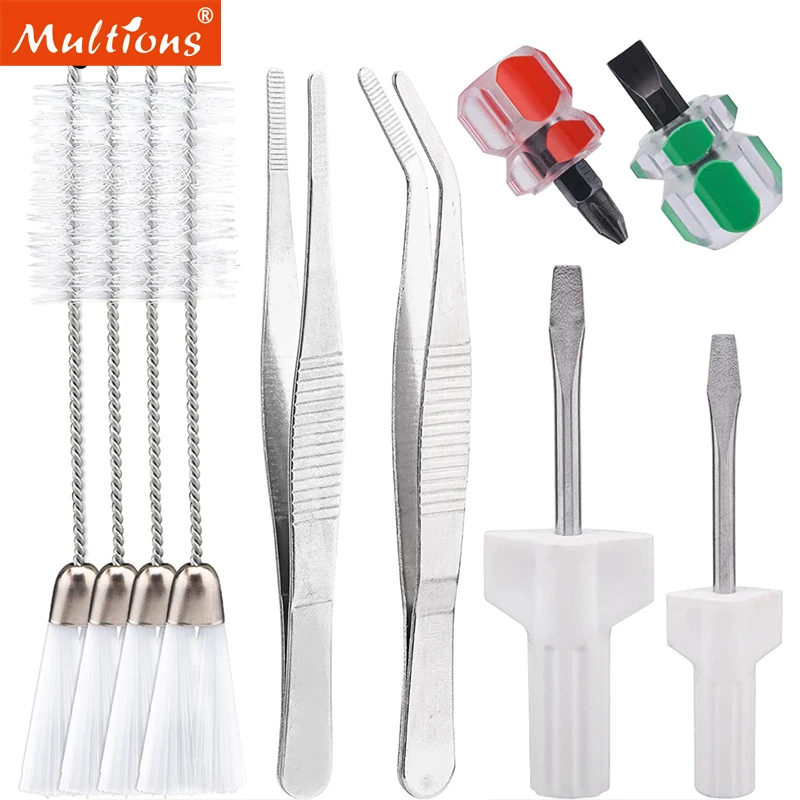 

7PCS Sewing Machine Cleaning Kit Double Headed Lint Brush & Cross Screwdrivers & Tweezers for Repair Machine Sewing Tools